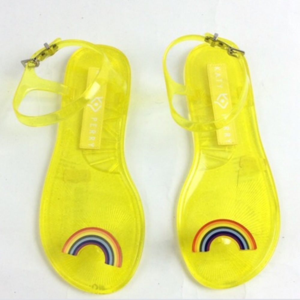 Katy Perry Jelly Sandal w/rainbow Size 7